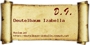 Deutelbaum Izabella névjegykártya